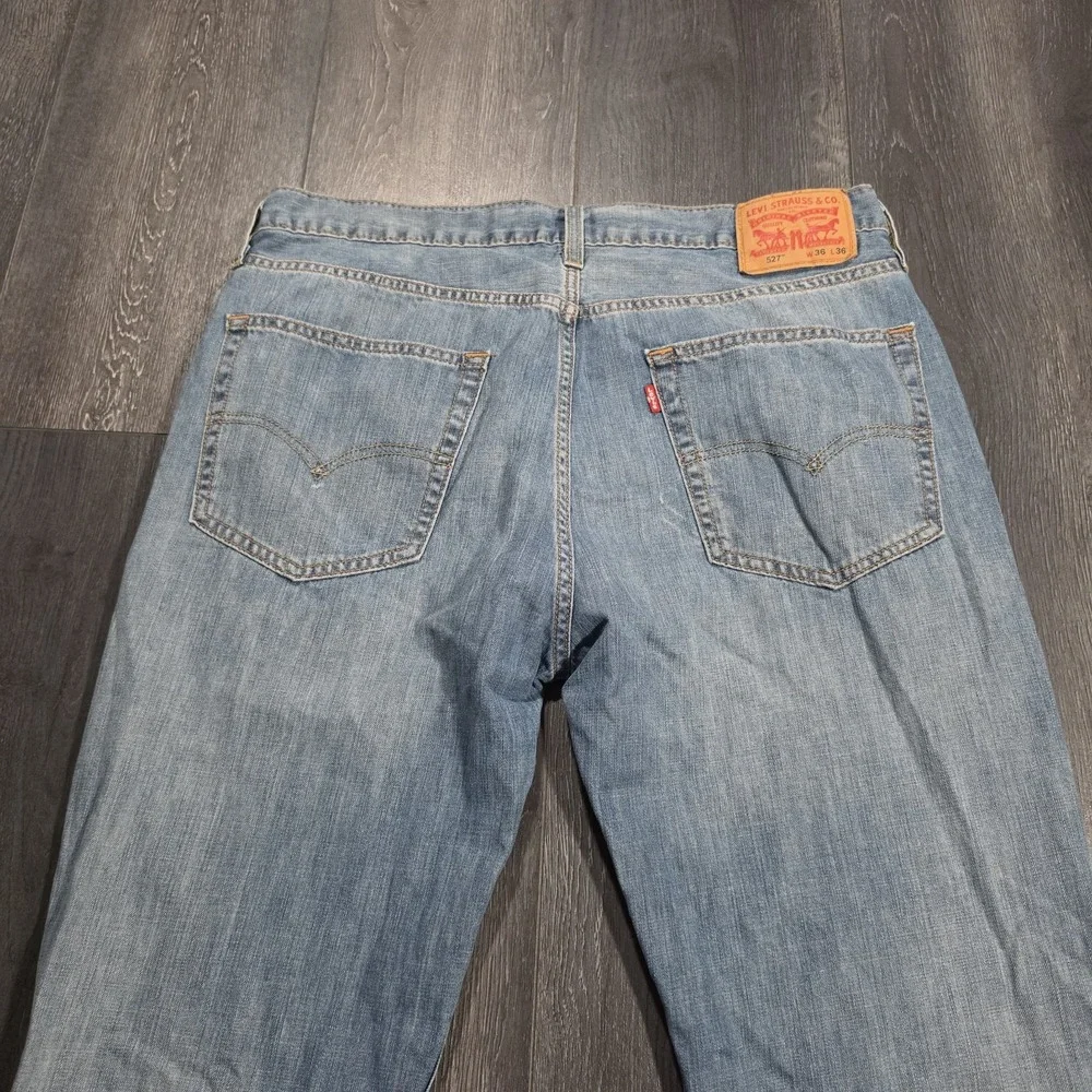 Levis 527 Jeans Mens 36x36 Blue Bootcut Denim Pants Western Cowboy Work Grunge